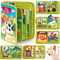 [PREISSENKUNG] LittleFarmer Montessori-Aktivitätsbuch mit 20 Aufgaben | Pädagogisches „Quiet Book“ zum Thema Bauernhof für Kleinkinder | Großhandel für Lernspielzeug für Kleinkinder