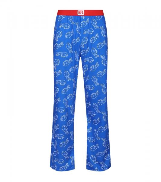 RE:COVERED X NFL Buffalo Bills Loungepants Herren Schlafanzug-Hose mit Team-Logo Baumwolle Pyjama-Hose RCNFL1397 Blau