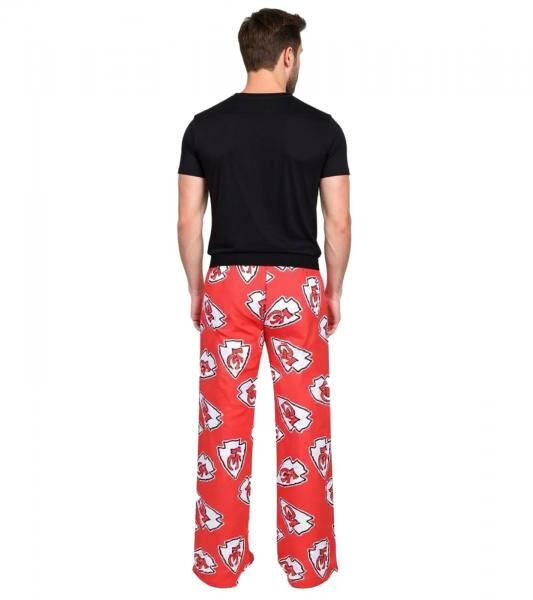 RE:COVERED X NFL Kansas City Chiefs Loungepants Herren Schlafanzug-Hose mit Team-Logo Baumwolle Pyjama-Hose RCNFL1400 Rot