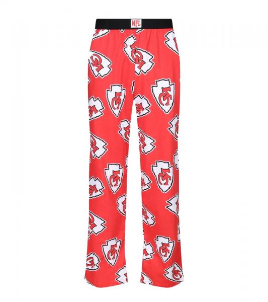 RE:COVERED X NFL Kansas City Chiefs Loungepants Herren Schlafanzug-Hose mit Team-Logo Baumwolle Pyjama-Hose RCNFL1400 Rot