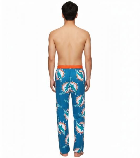 RE:COVERED X NFL Miami Dolphins Loungepants Herren Schlafanzug-Hose aus reiner Baumwolle Pyjama-Hose RCNFL1428 Blau/Wei&szlig;