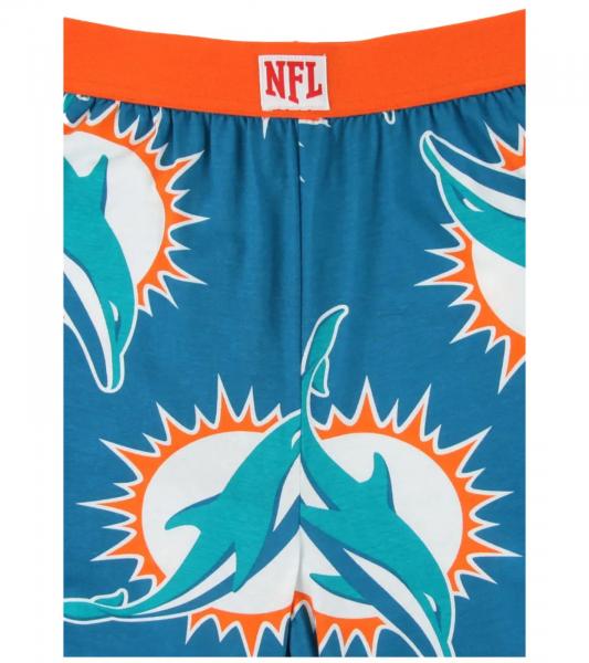 RE:COVERED X NFL Miami Dolphins Loungepants Herren Schlafanzug-Hose aus reiner Baumwolle Pyjama-Hose RCNFL1428 Blau/Wei&szlig;