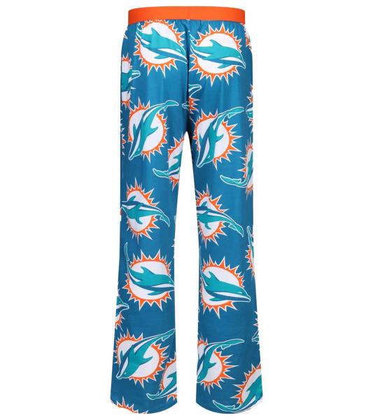 RE:COVERED X NFL Miami Dolphins Loungepants Herren Schlafanzug-Hose aus reiner Baumwolle Pyjama-Hose RCNFL1428 Blau/Wei&szlig;