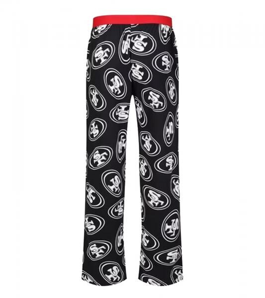 RE:COVERED X NFL San Francisco 49ers Loungepants Herren Schlafanzug-Hose mit Team-Logo Pyjama-Hose RCNFL1396 Schwarz/Wei&szlig;