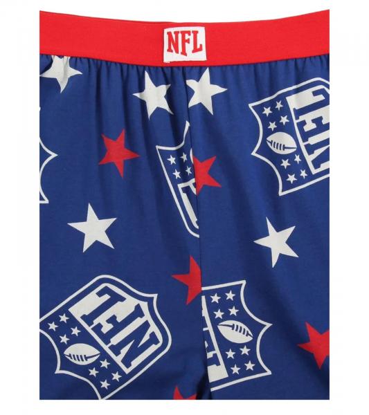 RE:COVERED X NFL Shield and Stars Loungepants Herren Schlafanzug-Hose mit NFL-Logo Baumwolle Pyjama-Hose RCNFL1401 Blau
