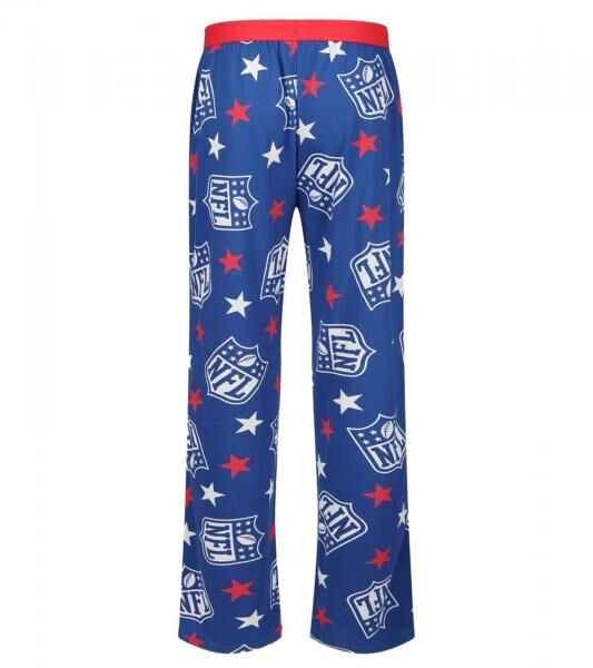 RE:COVERED X NFL Shield and Stars Loungepants Herren Schlafanzug-Hose mit NFL-Logo Baumwolle Pyjama-Hose RCNFL1401 Blau