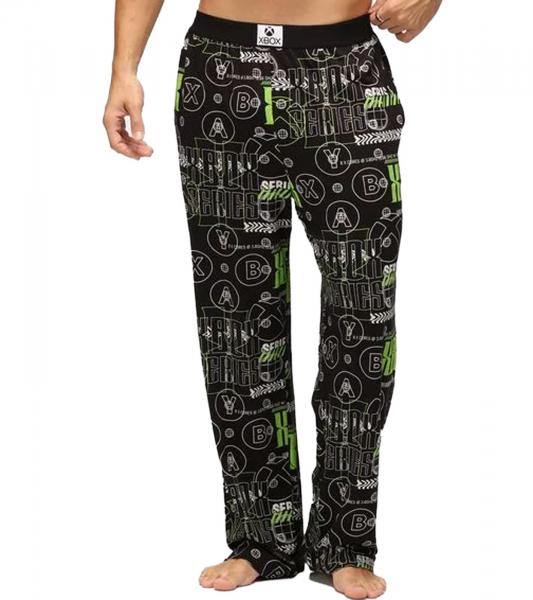 RE:COVERED X XBOX Series X Loungepants Herren Schlafanzug-Hose stylische Pyjama-Hose RCXBX123 Schwarz/Gr&uuml;n