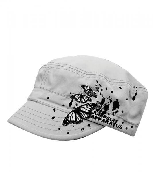 The Red Jumpsuit Apparatus Unisex Baumwoll-Cap im millit&auml;rischen Schnitt mit leicht gebogenen Schnitt FC110856RJA Wei&szlig;
