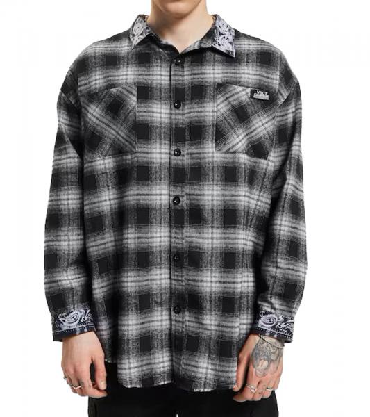 vsct Checked Flannel Individual Herren Karo-Hemd mit Paisley-Muster Holzf&auml;ller-Hemd 5643319 Schwarz/Wei&szlig;