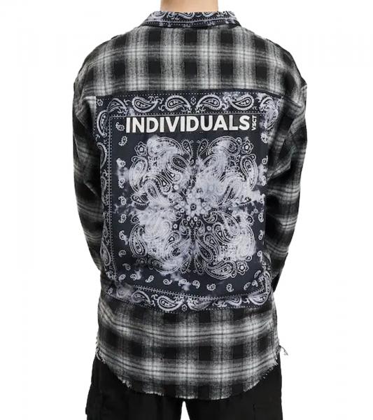 vsct Checked Flannel Individual Herren Karo-Hemd mit Paisley-Muster Holzf&auml;ller-Hemd 5643319 Schwarz/Wei&szlig;