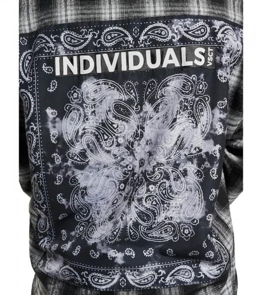 vsct Checked Flannel Individual Herren Karo-Hemd mit Paisley-Muster Holzf&auml;ller-Hemd 5643319 Schwarz/Wei&szlig;