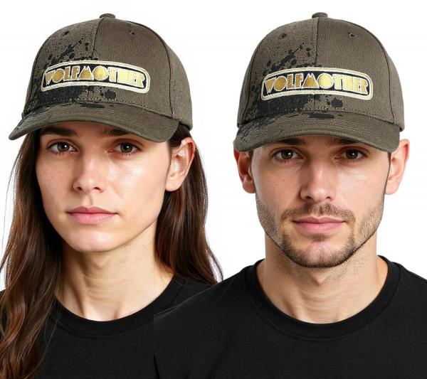 Wolfmother Unisex Rockband Trucker-Cap Baseball-Cap mit Logo-Stickerei Fan-M&uuml;tze TC110648WLM Olivgr&uuml;n