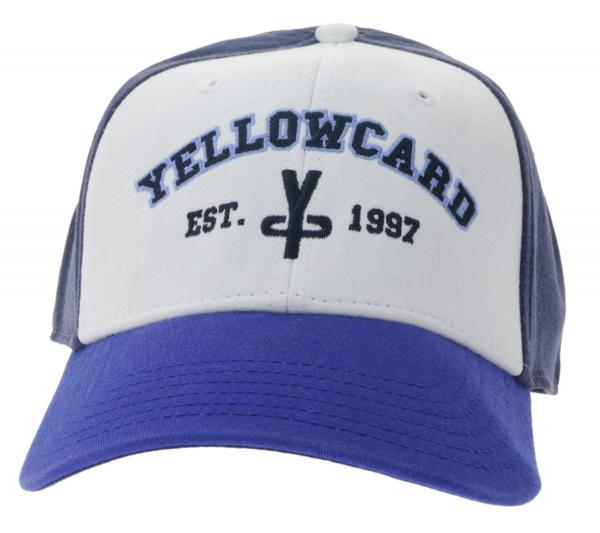 YELLOWCARD Base-Cap Pop Punk Band Fanwear mit gebogenem Schirm TC103518YWC Wei&szlig;/Blau