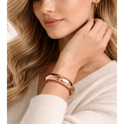 Zeitloser Calvin Klein Ellipse Damen-Armreif aus Edelstahl Eleganter Arm- & Handgelenk-Schmuck KJ3QPD1001 Rosegold