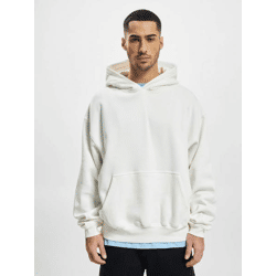bequemer DEF Herren Hoodie Taschen Kapuze 360 g/m² mit Baumwolle Ecru-Weiß