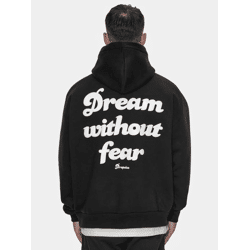 bequemer Dropsize Herren Hoodie mit Baumwolle Schwarz