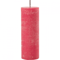 J-Line Stumpenkerze für den Außenbereich, rosa, 10 x 28 cm