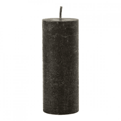 J-Line Stumpenkerze für den Außenbereich, schwarz, 10 x 25 cm