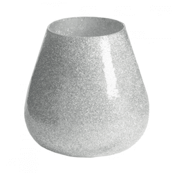 Light & Living Teelichthalter Legoli, glitzernd, silberfarben, 12 cm