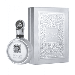 raffiniertes Lattafa Fakhar Platin Unisex Eau de Parfum sinnlich orientalischer Körper-Duft für Damen und Herren 100ml Silber