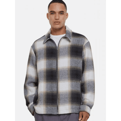 schlichte Urban Classics Herren Jacke Reißverschluss 410 g/m² Weiß/Schwarz
