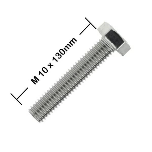 Sechskantschrauben DIN 931 Edelstahl M10 x 130 mm