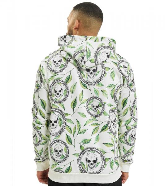 vsct Skull X Leaf Hoodie wei&szlig;