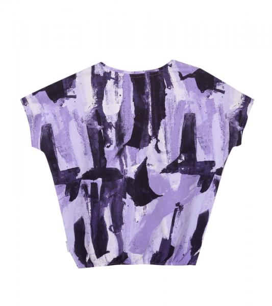 Bench. M&auml;dchen Baumwoll-Shirt Kurzarm-Shirt mit Allover-Print 65280936 Lila