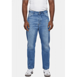 bequeme 2Y Premium Herren Jeans Straight Fit Reißverschluss mit Baumwolle Blau