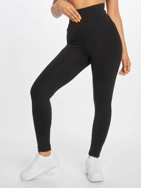 bequeme Urban Classics Damen Hose Stretch 250 g/m&sup2; Schwarz