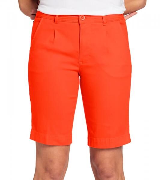 BOYENS&acute;S Damen Stoff-Bermuda kurze Sommer-Hose Baumwoll-Shorts 65408166 Rot/Orange