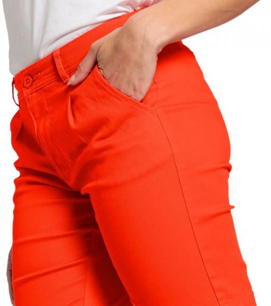BOYENS&acute;S Damen Stoff-Bermuda kurze Sommer-Hose Baumwoll-Shorts 65408166 Rot/Orange