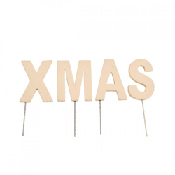 Dekoration Weihnachten Brief Ausstecher XMAS Creme 5 cm