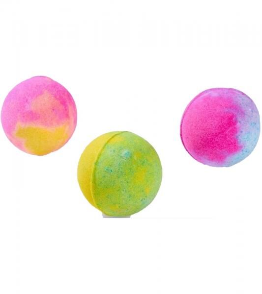 GLIBBI Badepinsel Set magische Kinder Badebomben mit Glitzerpinsel im Set nachf&uuml;llbar 3x30gr 105953570 Lila/Bunt