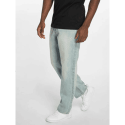 lässige Rocawear Herren Jeans Reißverschluss mit Baumwolle Blau