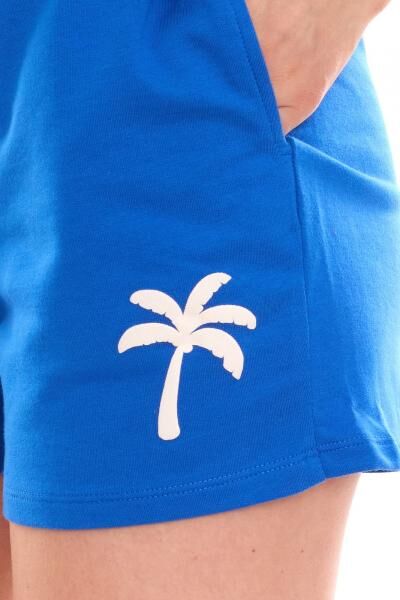LTB Gonene Damen Shorts kurze Sommer-Hose mit Palmenstick Sweat-Hose 32458708 Blau