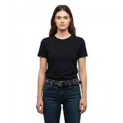 MISFITS Gürtel der Punk-Band für Damen und Herren mit Schriftzug und Nieten Freizeit-Gürtel BT105931MIS3 Schwarz/Weiß