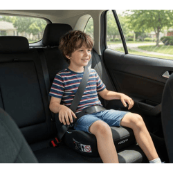 osann Boost Kinder Sitzerhöhung zertifizierter Kindersitz mit waschbarem Bezug 135-150cm Schwarz
