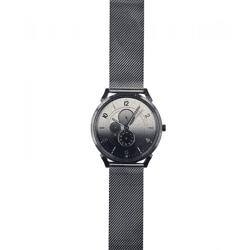 Pierre Cardin Herren Armband-Uhr mit Multi-Ziffernblatt und Farbverlauf analoge Quarz-Uhr mit Edelstahl-Armband 3ATM 44mm CPI.2059 Silber/B