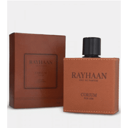 Rayhaan Corium Herren Eau de Parfum würzig-ledriger Duft mit Kastanie und Agarholz Parfüm 100ml Braun