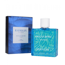 Rayhaan Ocean Rush Herren Eau de Parfum frisch-aquatischer Körper-Duft Parfüm 100ml Blau
