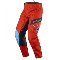 SCOTT Pant 350 Men's Motocross Pants, Motorsports Apparel with Lower Leg Cuffs 246911 1454 Orange/Blue