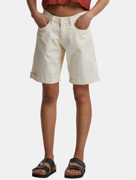 sommerliche Urban Classics Damen Shorts 260 g/m&sup2; mit Baumwolle Ecru-Wei&szlig;