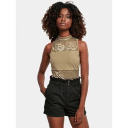 Stylish Urban Classics Women's Dress, Stretch, Zipper, 140 g/m², Beige