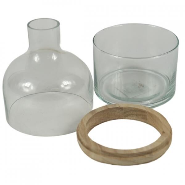 Vase Glas transparent 22 cm 3 Stück