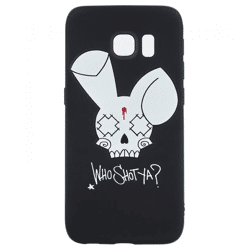 WHO SHOT YA? Bunny Logo Samsung Handyhülle schwarz S6 Edge