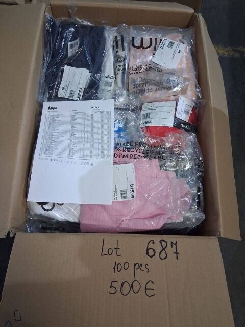 500 € | Mix aus Marken-T-Shirts & Longsleeves, Lot Nr. 687, 100 Stück, Kundenrückläufer Kat. A/B/C, Herren & Damen