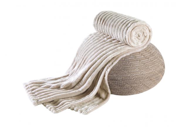 Flanell Decke Nalu" - Taupe"