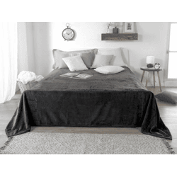 Flanell Decke XXL - Anthrazit