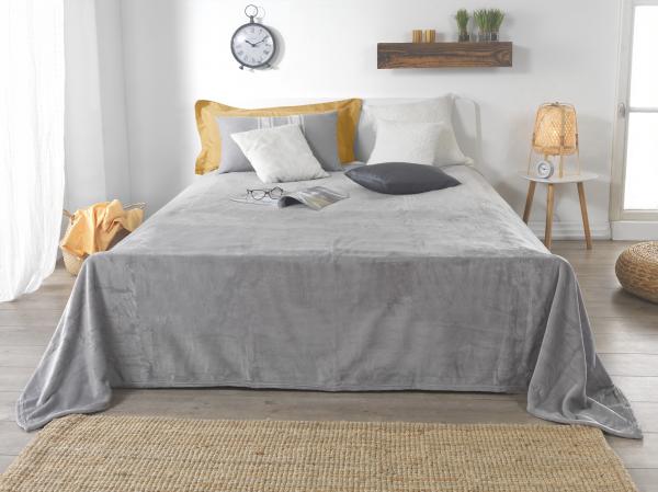 Flanell Decke XXL - Grau